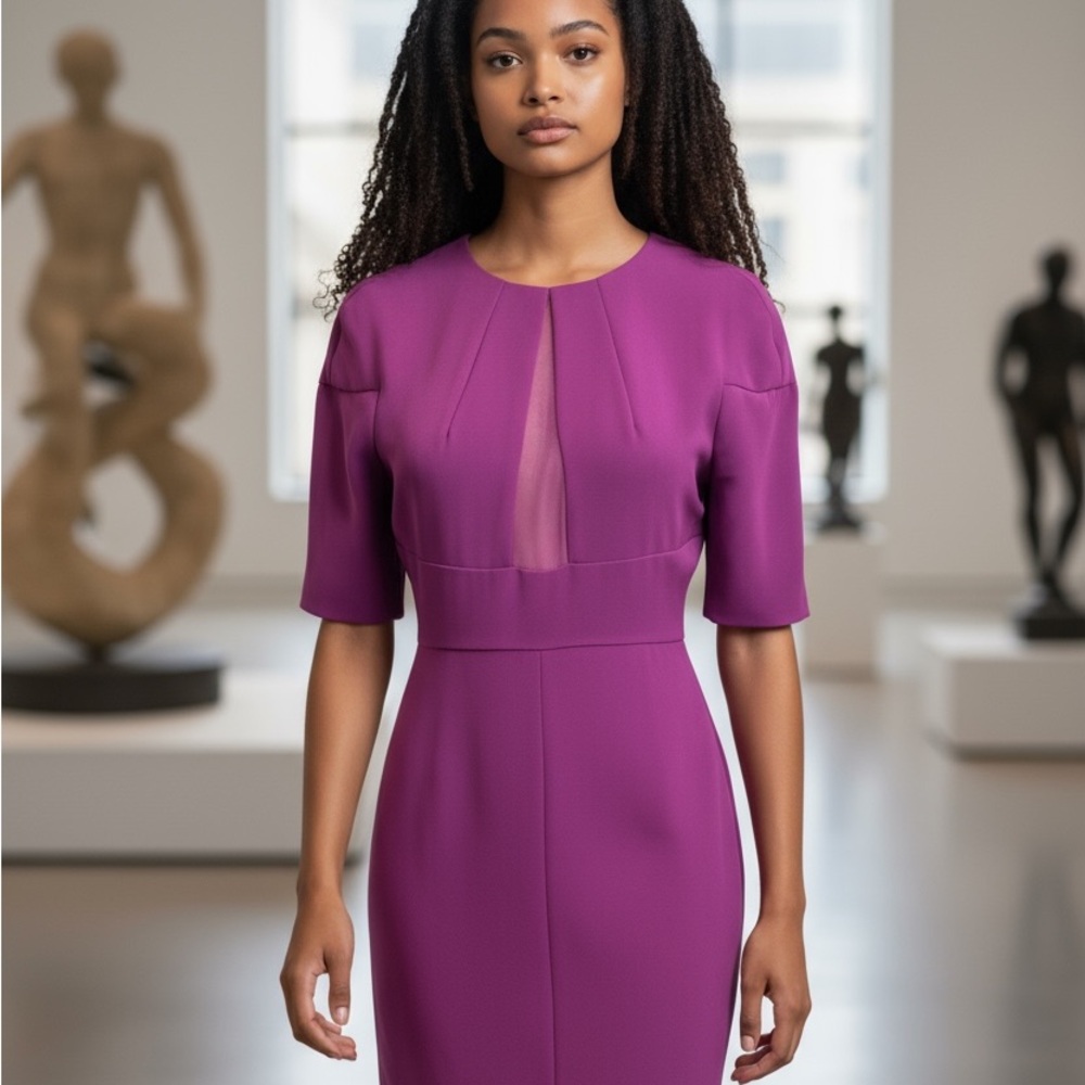 Diane Von Furstenberg Vibrant Fuschia Sheath dress